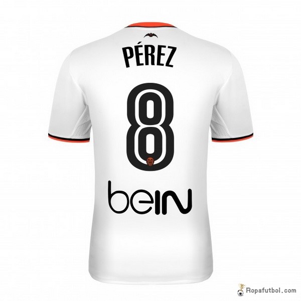 Camiseta Valencia Replica Primera Ropa Enzoperez 2016/17 Blanco